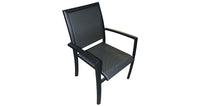 MOSS  CHAISE  EN ALUMINIUM NOIR MAT NOIR MAT 24" X 31" X H 36"