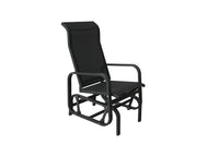 Moss pz-sn23-020 - chaise oscillante 1 place textilène 2x2 / structure en aluminium noir