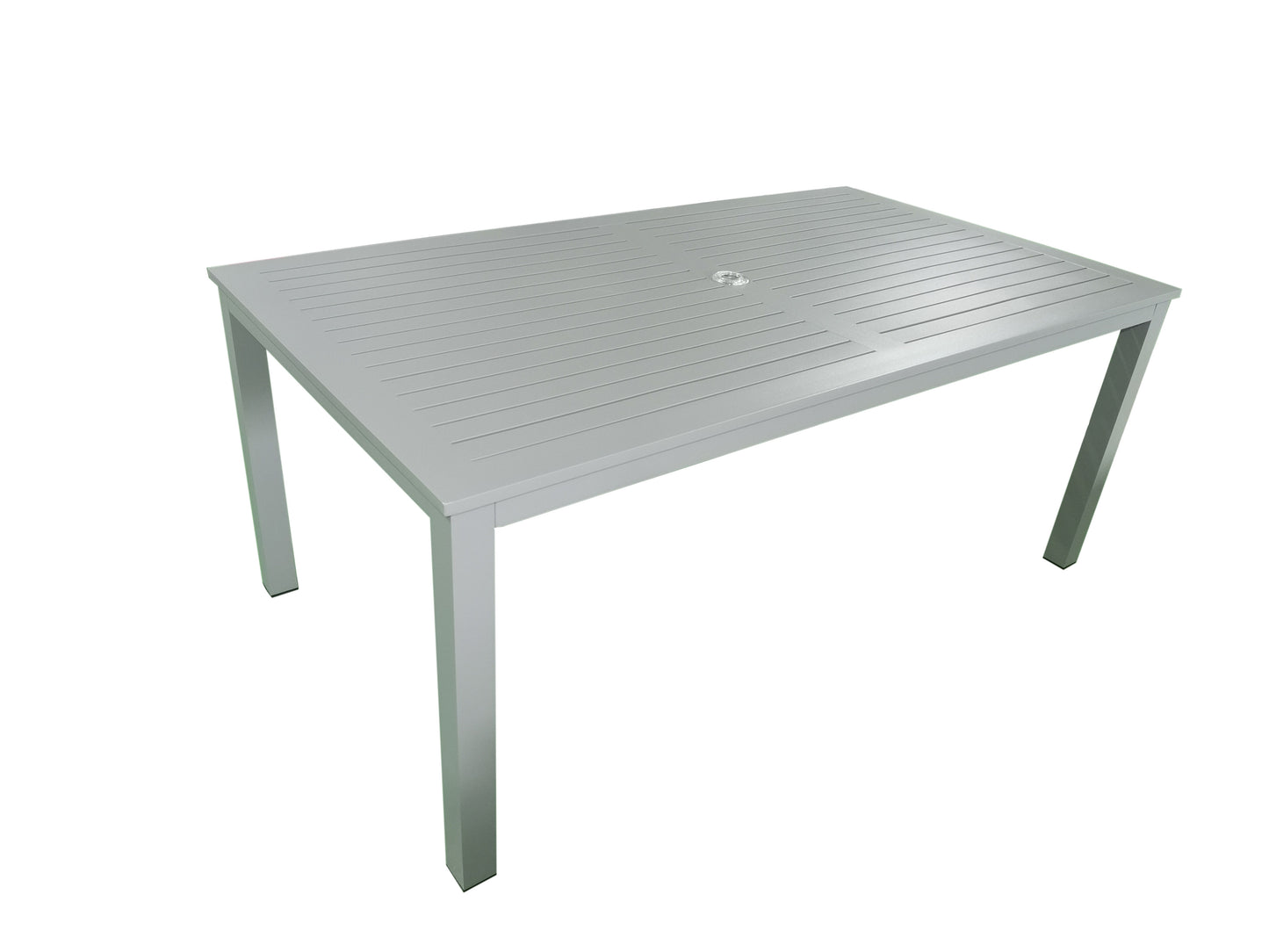 Moss  table  en aluminium et trou pour parasol 71" x 39" x h 29,1"