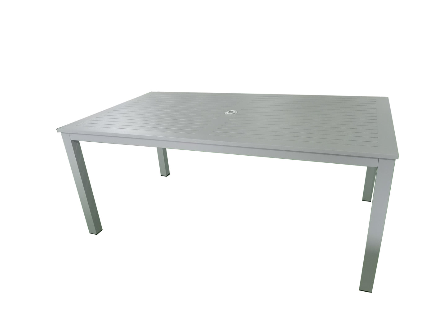 Moss  table  en aluminium et trou pour parasol 71" x 39" x h 29,1"