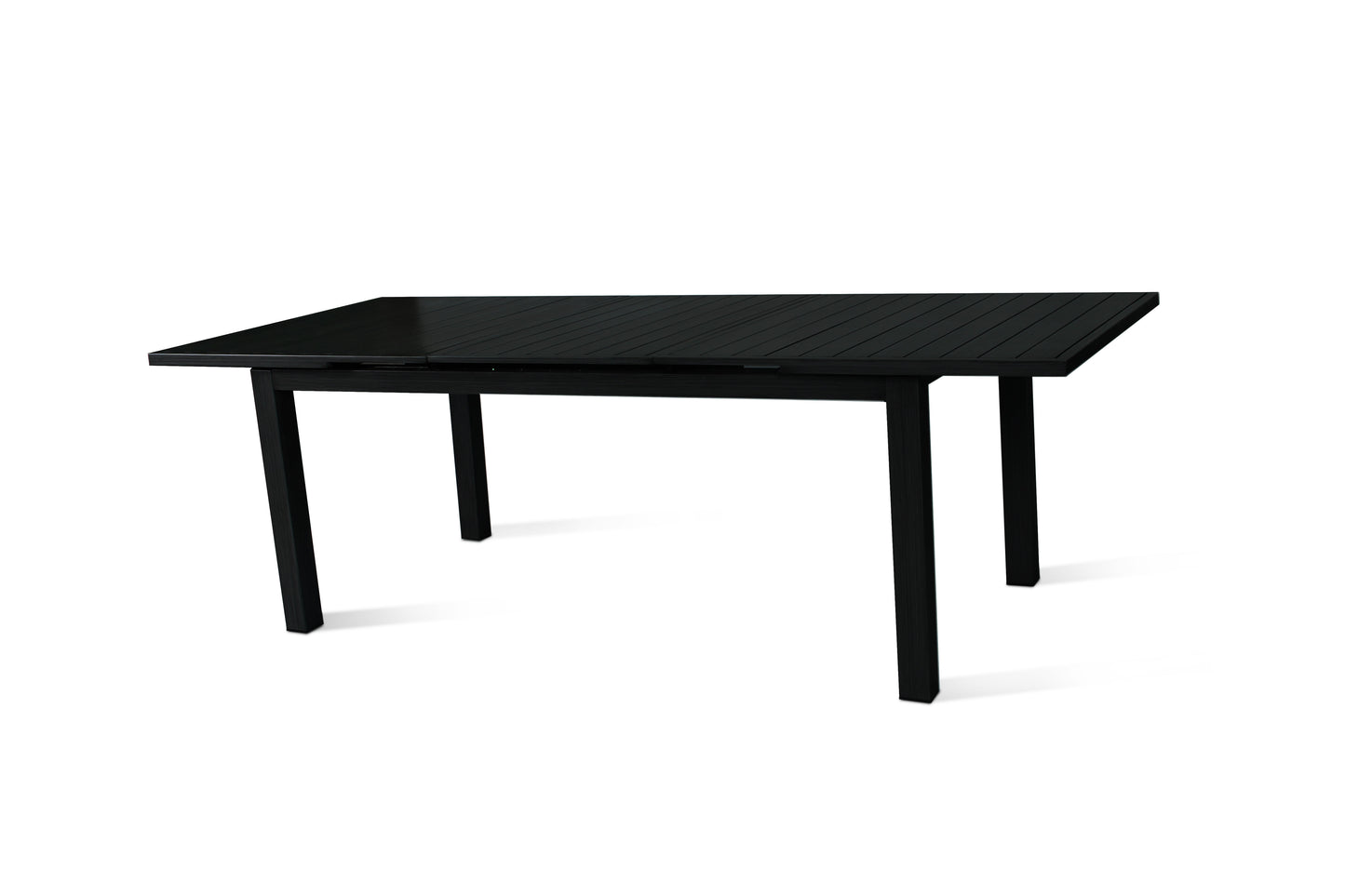 Moss - table extensible en aluminium , surface en verre trempé 71 x 39" x H 29,1"