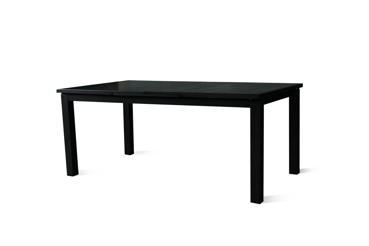 Moss - table extensible en aluminium , surface en verre trempé 71 x 39" x H 29,1"