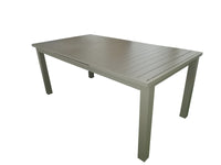 Moss - table extensible en aluminium , surface en verre trempé 71 x 39" x H 29,1"