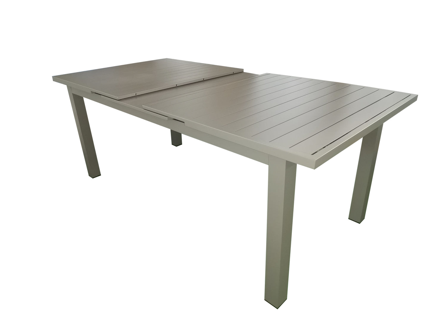 Moss - table extensible en aluminium , surface en verre trempé 71 x 39" x H 29,1"