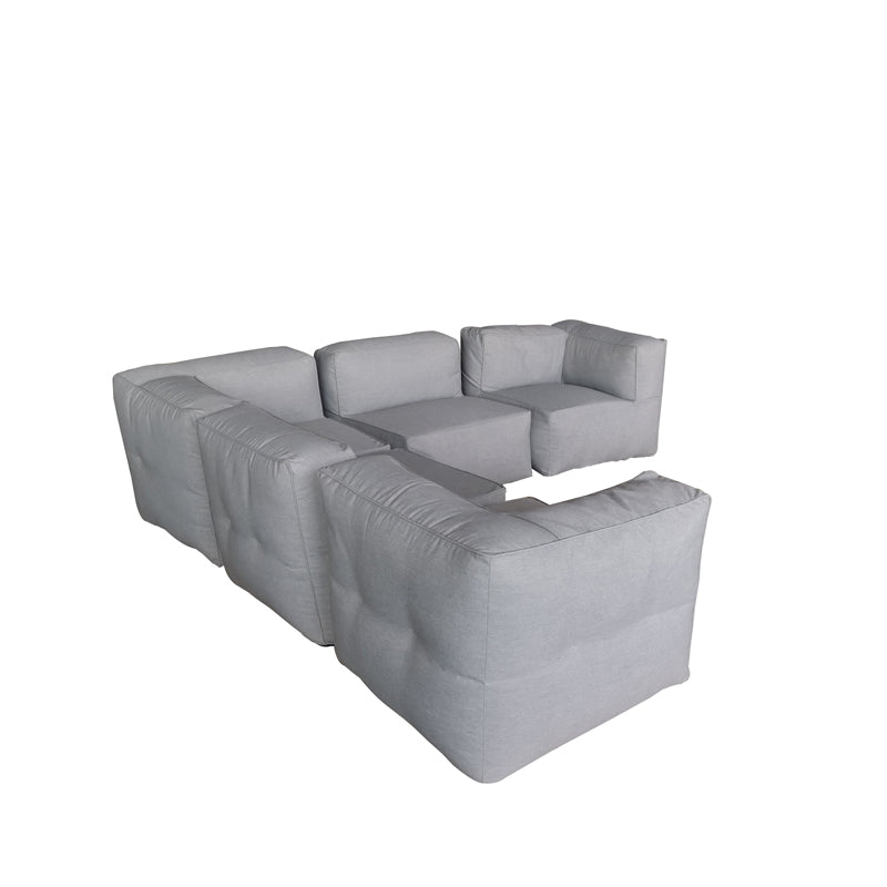 Moss modulaire 5 morceaux gris pâle olefin, billes polystyrène